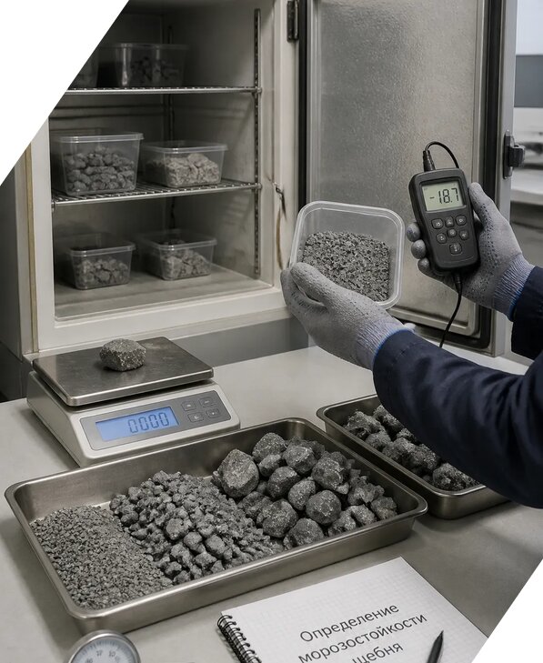 Определение морозостойкости щебня в Энгельсе от 3731 р. | ЭкспертизаРоссия