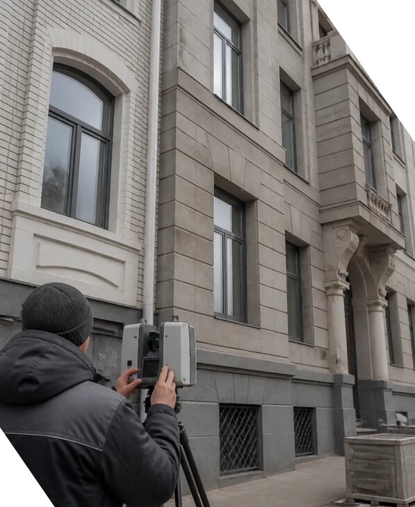 Лазерное сканирование фасадов зданий для обследования в Энгельсе